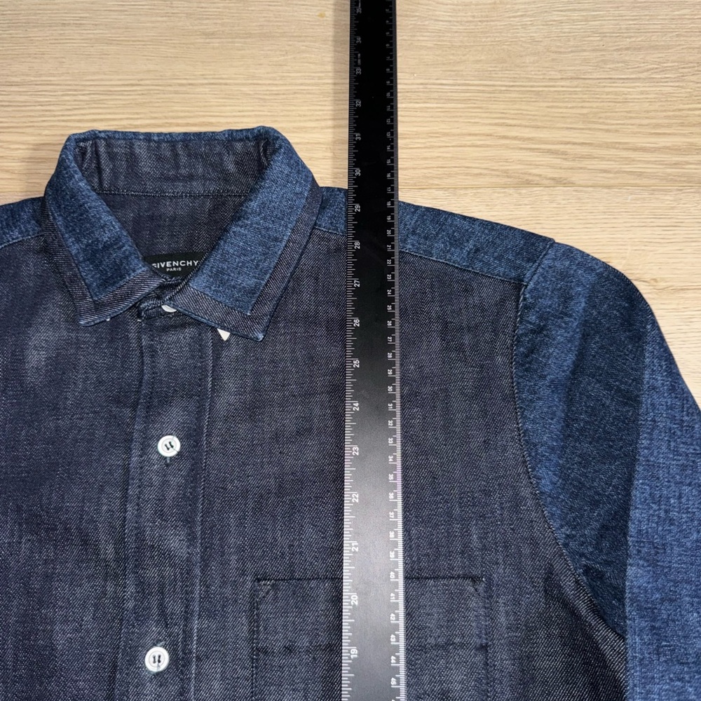 Givenchy Blue Denim Heavyweight Button Down Shirt Jacket NEW - Picture 10 of 11